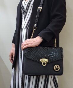 Bolsa Tiracolo Cavalinho Cherry Blossom Preto