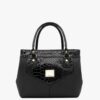 Bolsa Mão Cavalinho Cherry Blossom Preto