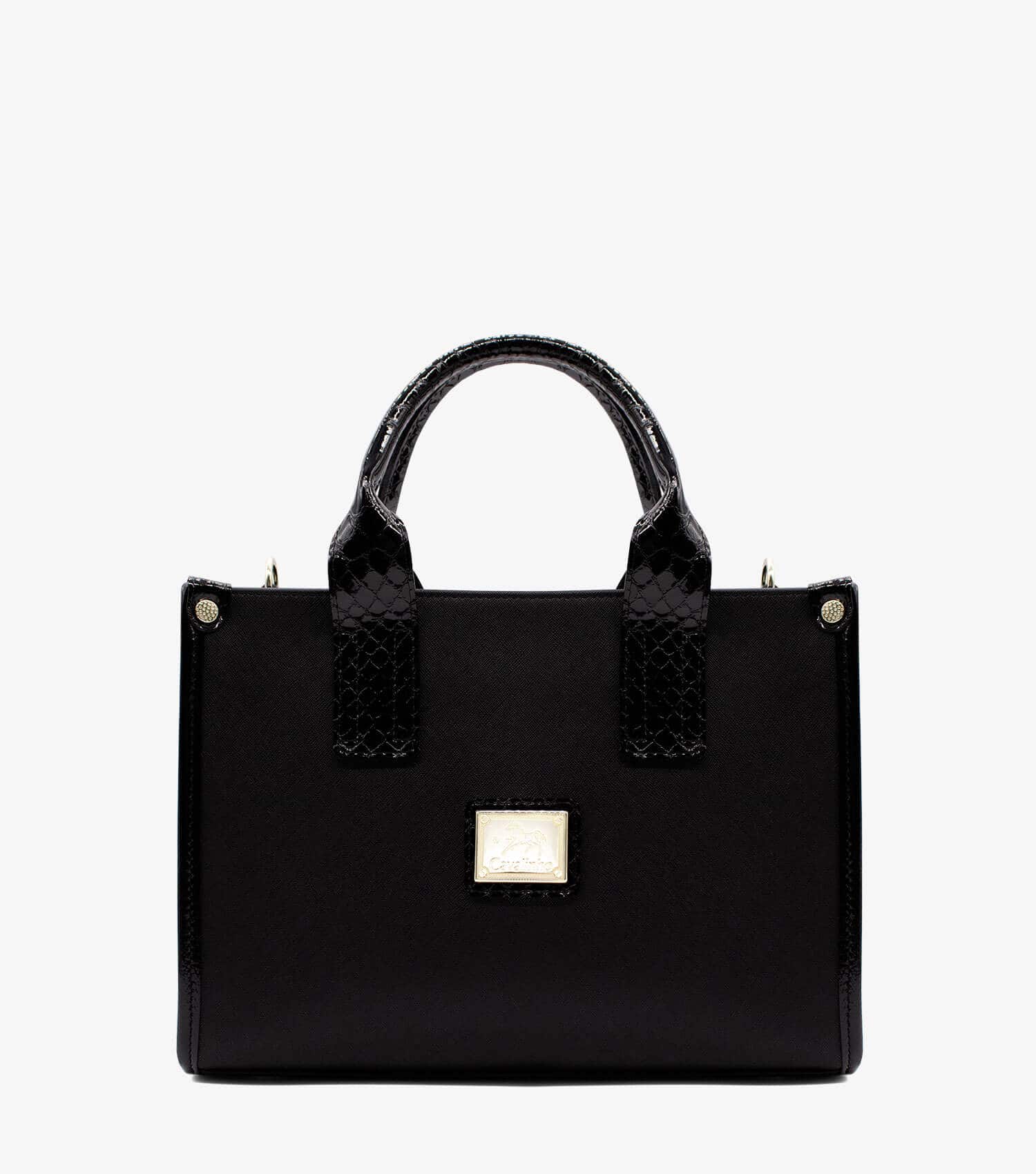 Bolsa Mão Cavalinho Cherry Blossom Preto