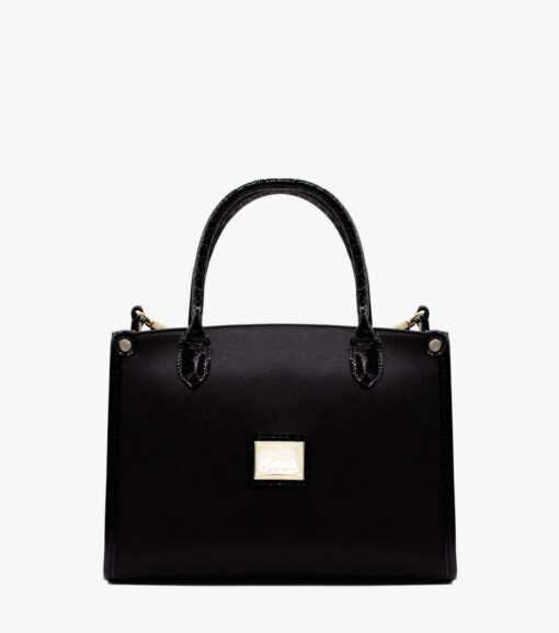 Bolsa Mão Cavalinho Cherry Blossom Preto