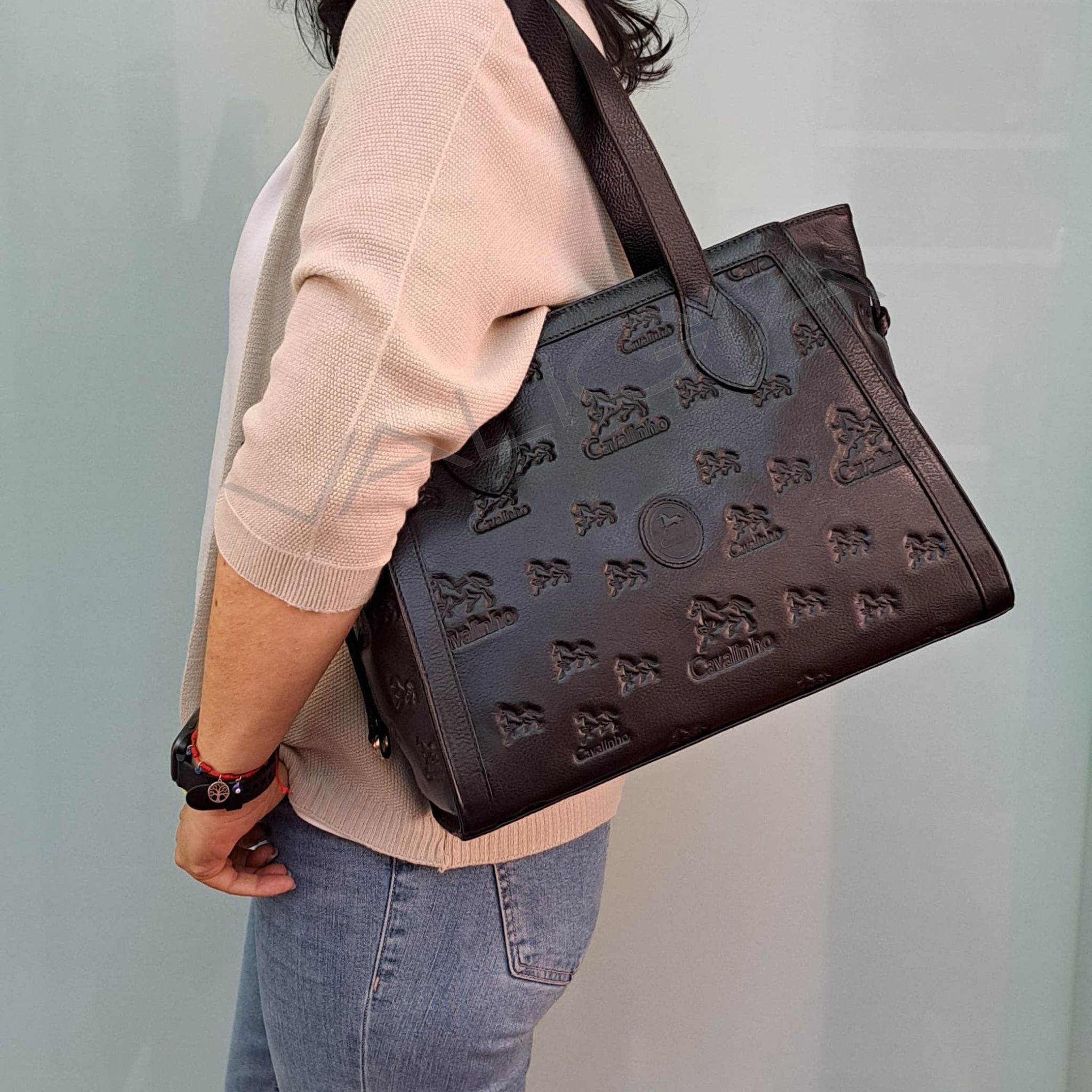 Bolsa Ombro Cavalinho Cavalo Lusitano Preto