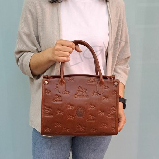 Bolsa Mão Cavalinho Cavalo Lusitano Camel