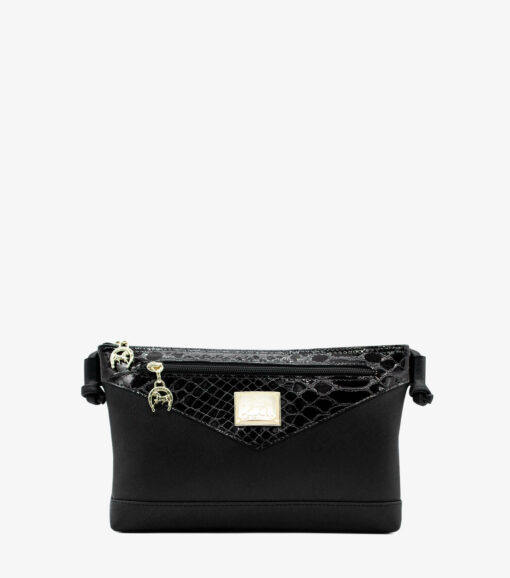 Bolsa Tiracolo Cavalinho Cherry Blossom Preto