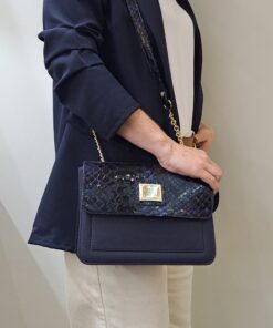 Bolsa Tiracolo Cavalinho Cherry Blossom Azul