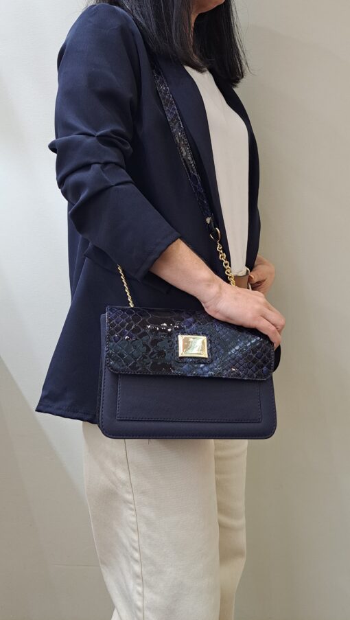 Bolsa Tiracolo Cavalinho Cherry Blossom Azul