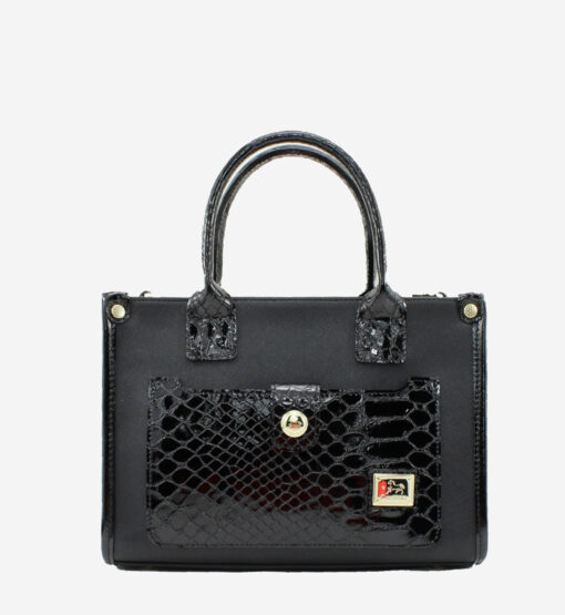 Bolsa Mão Cavalinho Cherry Blossom Preto
