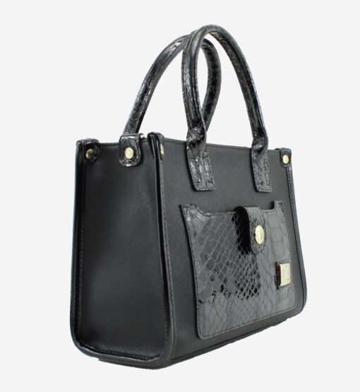 Bolsa Mão Cavalinho Cherry Blossom Preto