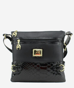 Bolsa Tiracolo Cavalinho Cherry Blossom Preto