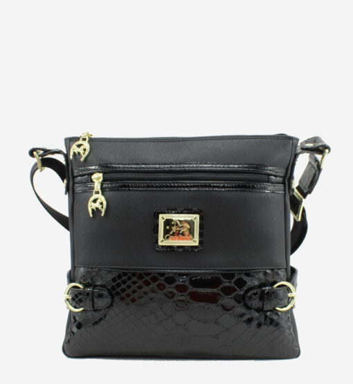 Bolsa Tiracolo Cavalinho Cherry Blossom Preto