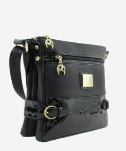Bolsa Tiracolo Cavalinho Cherry Blossom Preto