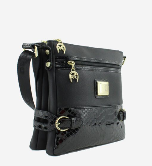 Bolsa Tiracolo Cavalinho Cherry Blossom Preto