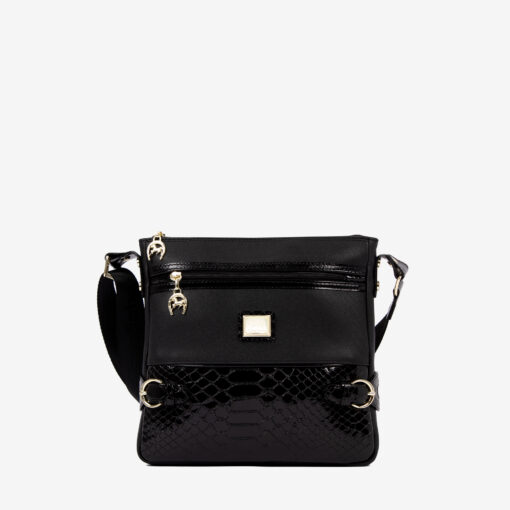 Bolsa Tiracolo Cavalinho Cherry Blossom Preto