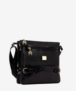 Bolsa Tiracolo Cavalinho Cherry Blossom Preto