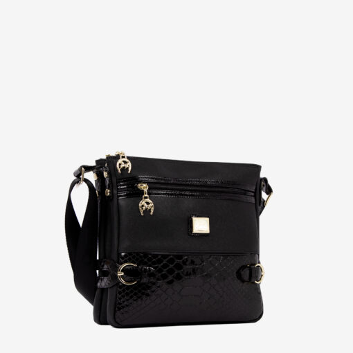 Bolsa Tiracolo Cavalinho Cherry Blossom Preto