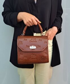 Bolsa Mão Cavalinho Cavalo Lusitano Camel