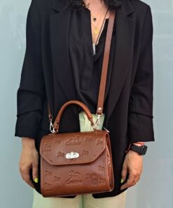 Bolsa Mão Cavalinho Cavalo Lusitano Camel