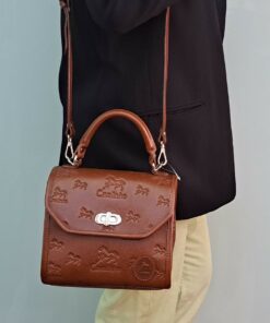 Bolsa Mão Cavalinho Cavalo Lusitano Camel
