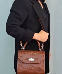 Bolsa Mão Cavalinho Cavalo Lusitano Camel