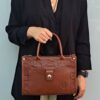 Bolsa Mão Cavalinho Cavalo Lusitano Camel