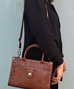 Bolsa Mão Cavalinho Cavalo Lusitano Camel