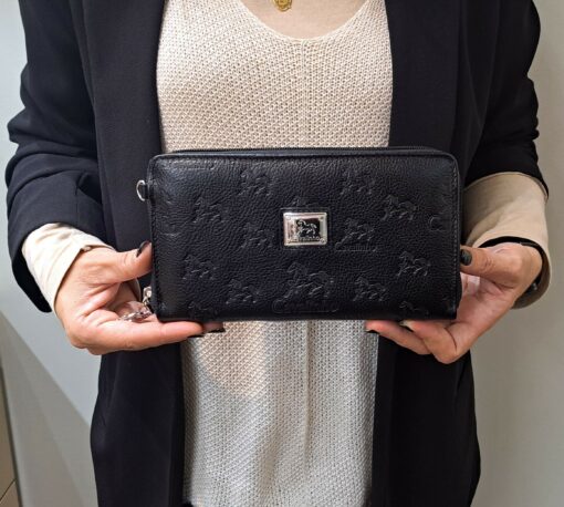 Bolsa Telemóvel Cavalinho Cavalo Lusitano Preto