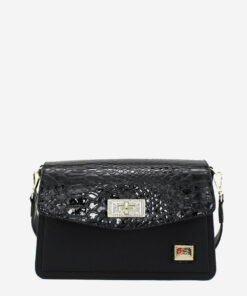 Bolsa Tiracolo Cavalinho Cherry Blossom Preto