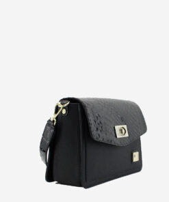 Bolsa Tiracolo Cavalinho Cherry Blossom Preto