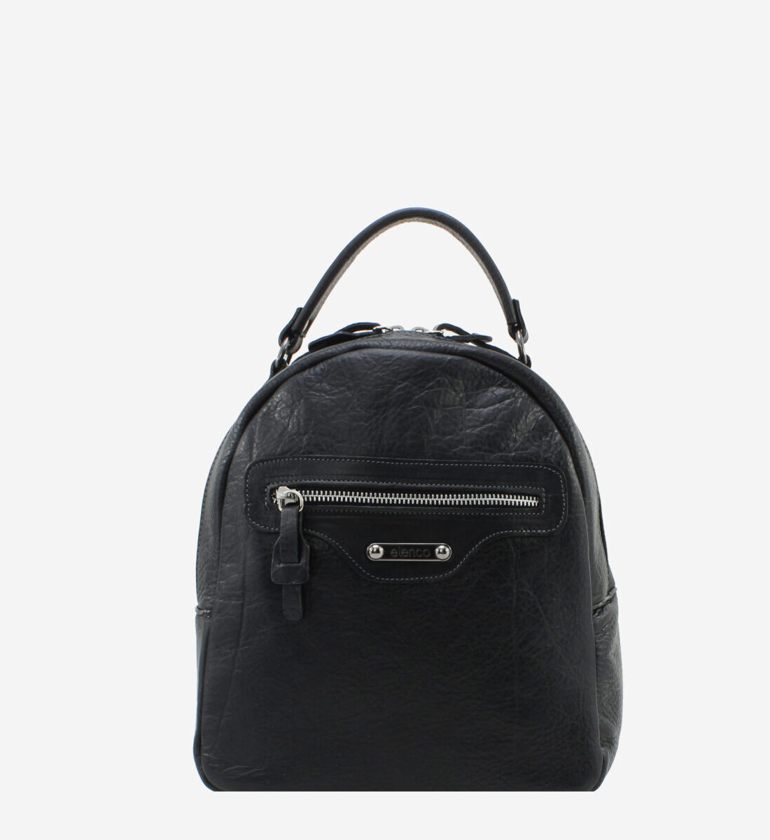 Mochila Elenco Mochila de pele Elenco com fecho de duplo curso e alças ergonómicas ajustáveis. Perfeita para transportar os seus essenciais do dia a dia com total conforto e liberdade.