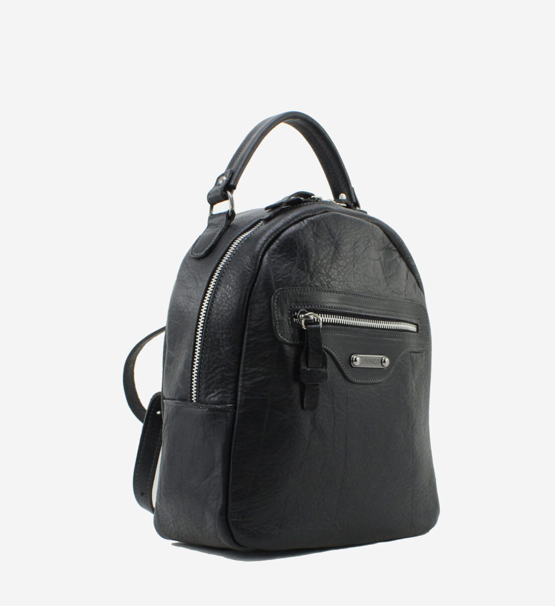 Mochila Elenco Mochila de pele Elenco com fecho de duplo curso e alças ergonómicas ajustáveis. Perfeita para transportar os seus essenciais do dia a dia com total conforto e liberdade.