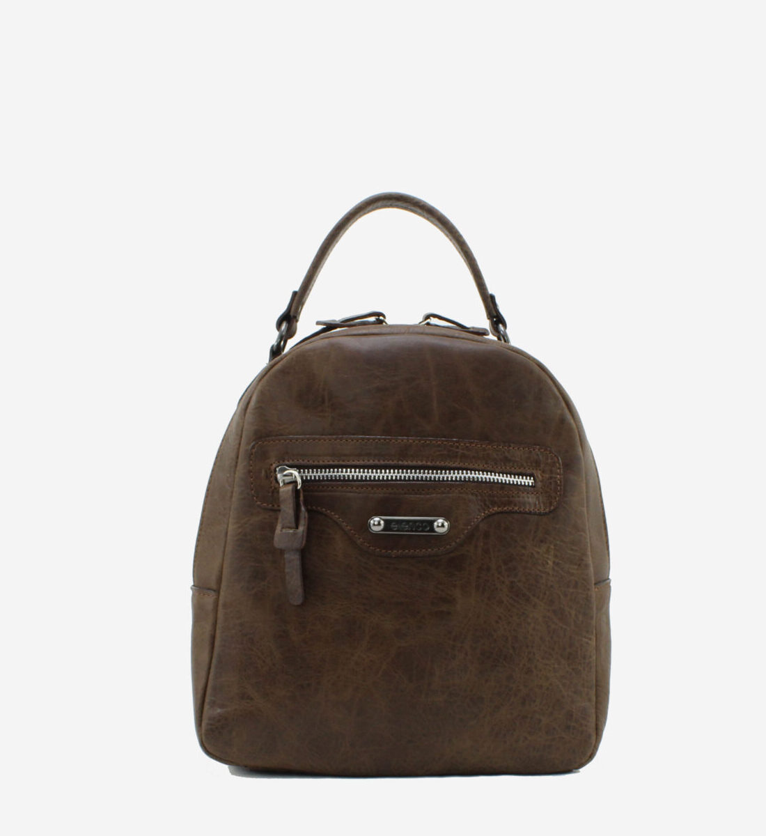 Mochila Elenco Mochila de pele Elenco com fecho de duplo curso e alças ergonómicas ajustáveis. Perfeita para transportar os seus essenciais do dia a dia com total conforto e liberdade.