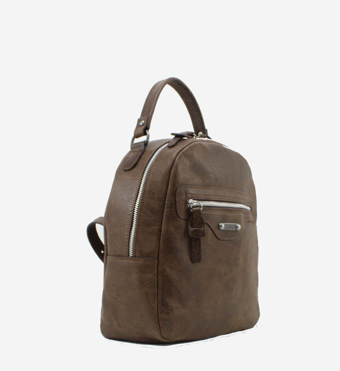 Mochila Elenco Mochila de pele Elenco com fecho de duplo curso e alças ergonómicas ajustáveis. Perfeita para transportar os seus essenciais do dia a dia com total conforto e liberdade.