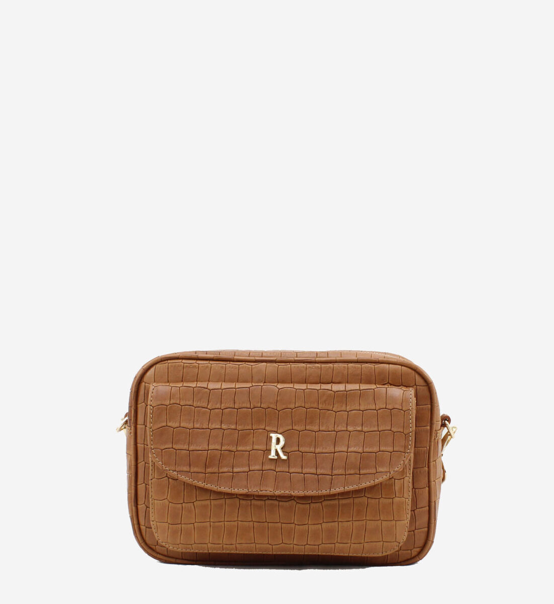 Mala Tiracolo Rufel Mala de tiracolo Rufel em textura croco com bolso exterior frontal de acesso rápido. Ideal para manter o telemóvel e chaves sempre à mão com total facilidade. Alça de tiracolo confortável que garante praticidade, segurança e mãos livres para a sua rotina.