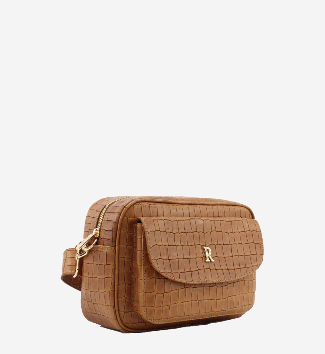 Mala Tiracolo Rufel Mala de tiracolo Rufel em textura croco com bolso exterior frontal de acesso rápido. Ideal para manter o telemóvel e chaves sempre à mão com total facilidade. Alça de tiracolo confortável que garante praticidade, segurança e mãos livres para a sua rotina.