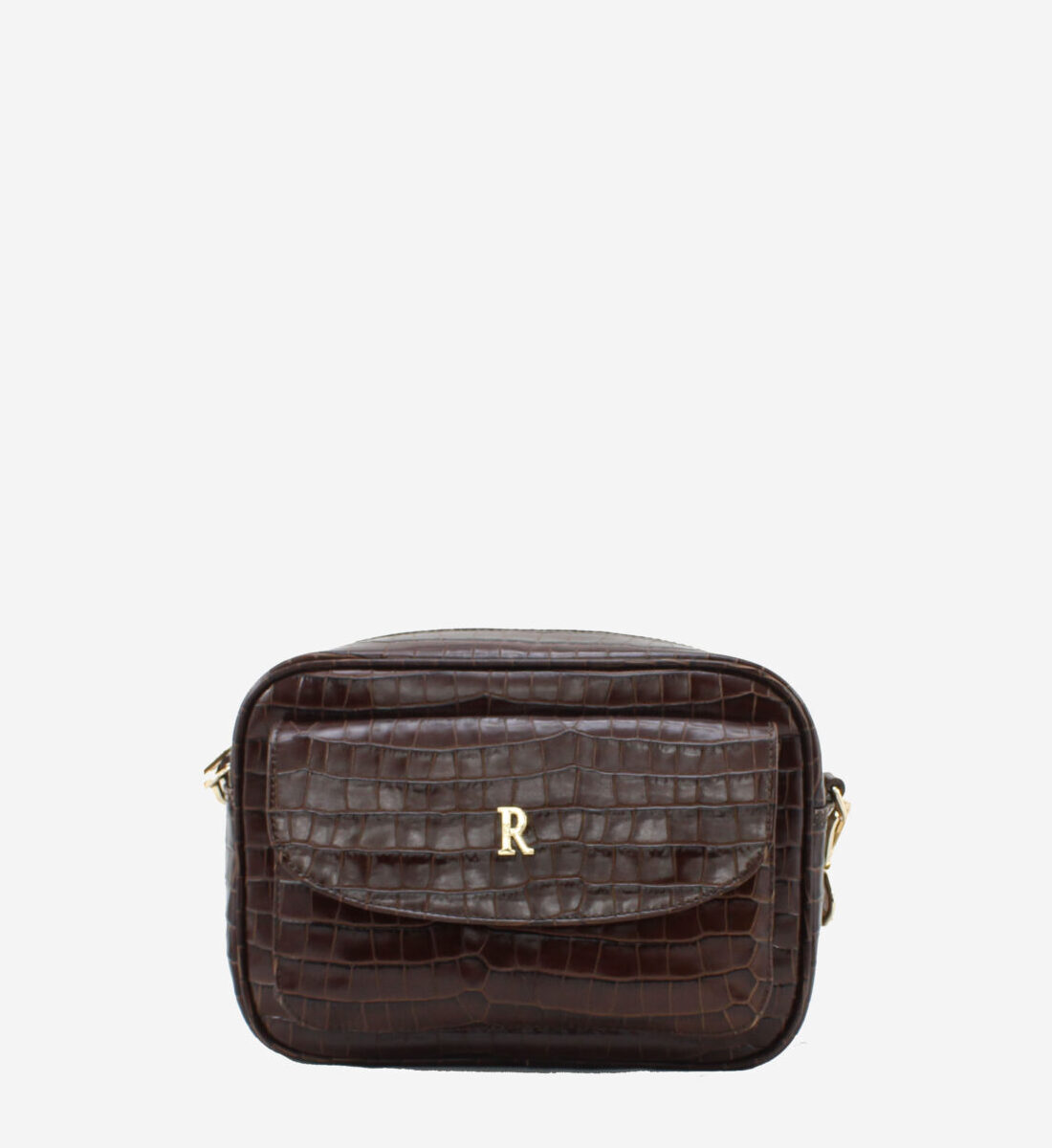 Mala Tiracolo Rufel Mala de tiracolo Rufel em textura croco com bolso exterior frontal de acesso rápido. Ideal para manter o telemóvel e chaves sempre à mão com total facilidade. Alça de tiracolo confortável que garante praticidade, segurança e mãos livres para a sua rotina.
