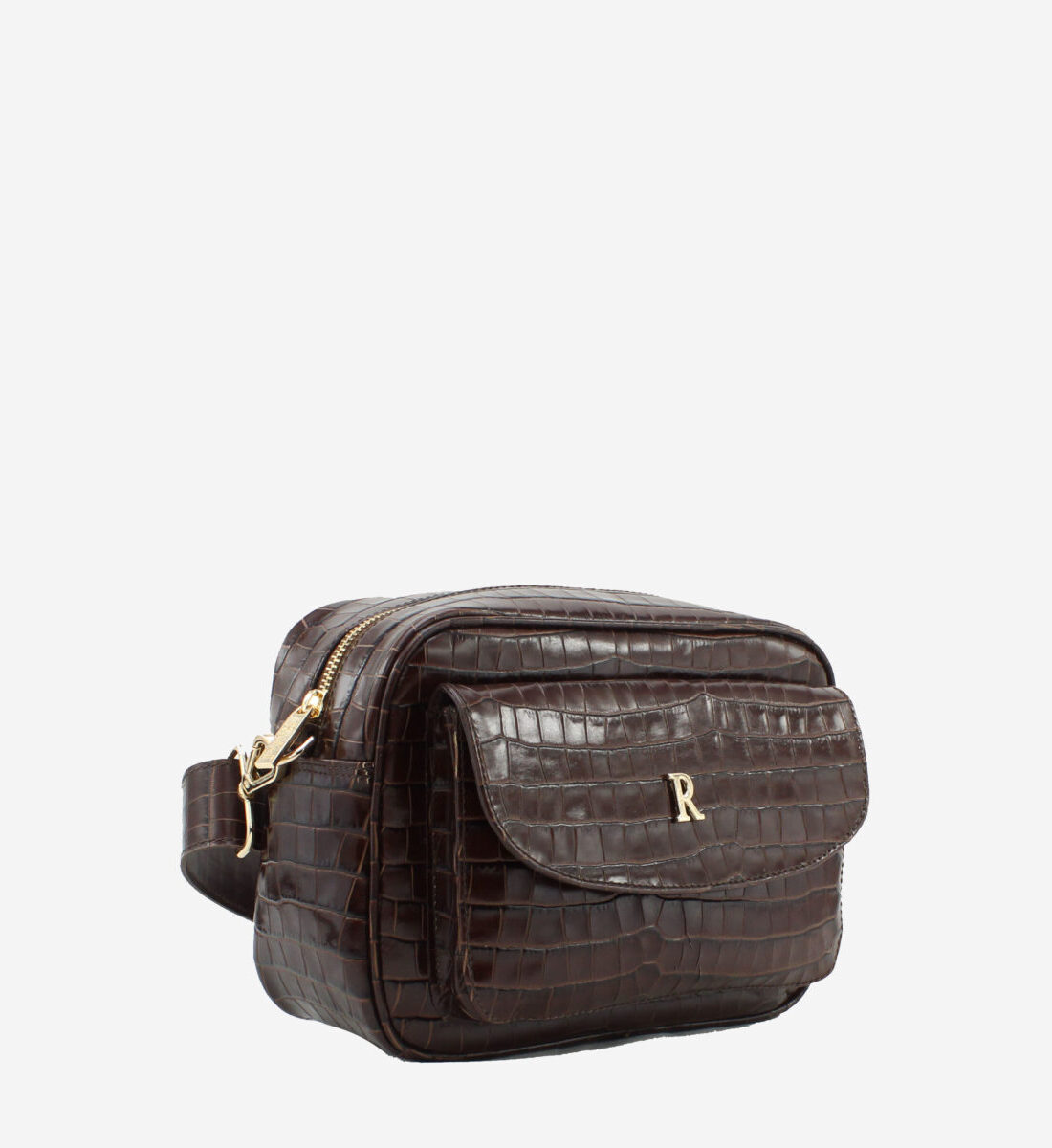 Mala Tiracolo Rufel Mala de tiracolo Rufel em textura croco com bolso exterior frontal de acesso rápido. Ideal para manter o telemóvel e chaves sempre à mão com total facilidade. Alça de tiracolo confortável que garante praticidade, segurança e mãos livres para a sua rotina.